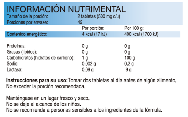 Información Nutrimental